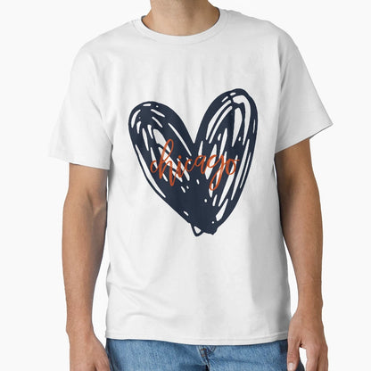 Chicago Heart T-Shirt - Streetwear Style Men Women - T-Shirt, Sweatshirt, Hoodie