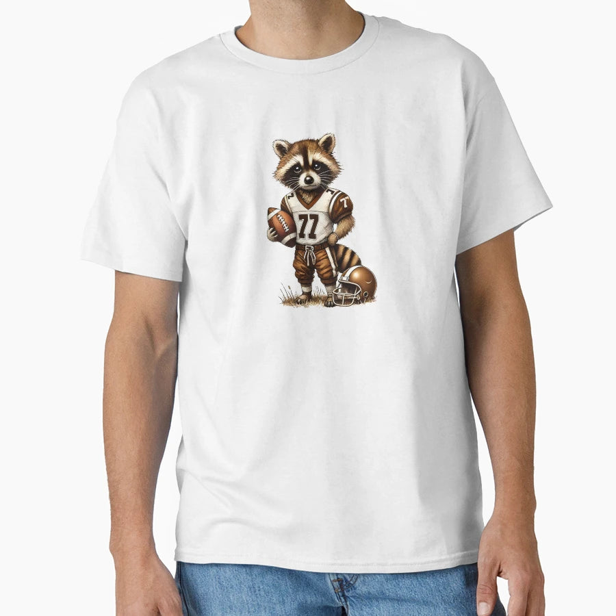Feral Football Raccoon T-Shirt - Novelty Apparel Unisex - T-Shirt, Sweatshirt, Hoodie