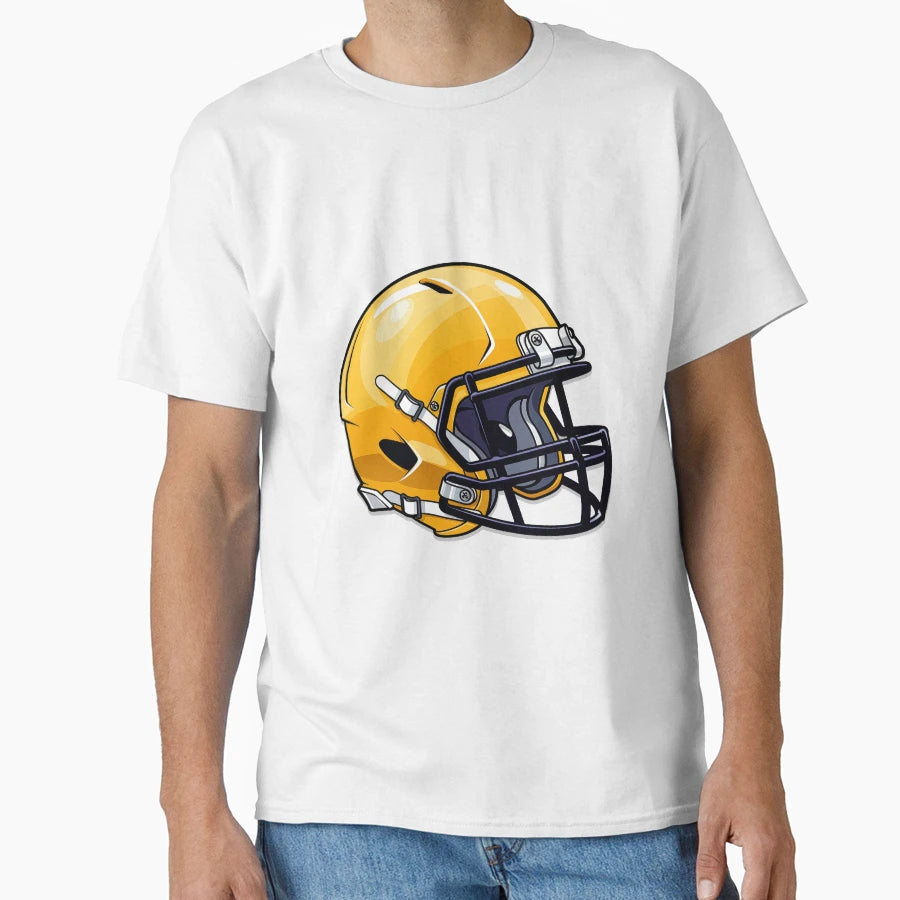 Yellow Football Helmet T-Shirt - Streetwear Style Unisex - T-Shirt, Sweatshirt, Hoodie