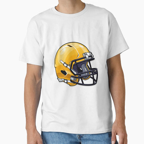 Yellow Football Helmet T-Shirt - Streetwear Style Unisex - T-Shirt, Sweatshirt, Hoodie