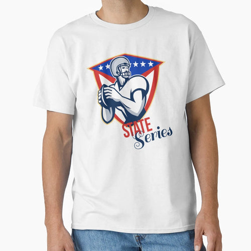 American Football Quarterback State T-Shirt - Aesthetic Graphic Unisex - T-Shirt, Sweatshirt, Hoodie