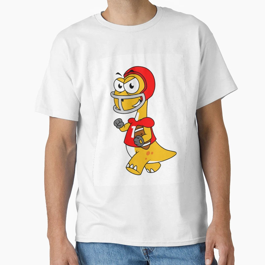 Illustration Brontosaurus Playing T-Shirt - Aesthetic Graphic for Adults - T-Shirt, Sweatshirt, Hoodie