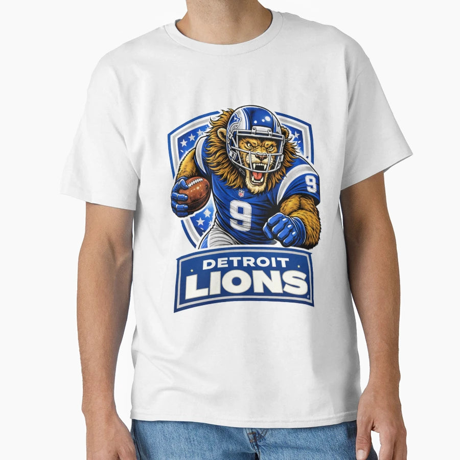 Detroit Lions Charging Logo T-Shirt - Graphic Print Men Women - T-Shirt, Sweatshirt, Hoodie