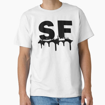 San Francisco Sf City Landmark Skyline T-Shirt - Aesthetic Graphic Unisex - T-Shirt, Sweatshirt, Hoodie