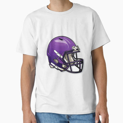 Purple Football Helmet T-Shirt - Casual Everyday Wear for Adults - T-Shirt, Sweatshirt, Hoodie