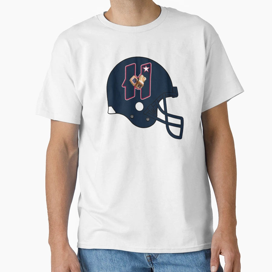 Houston Kolaches Helmet T-Shirt - Trendy Graphic for Adults - T-Shirt, Sweatshirt, Hoodie
