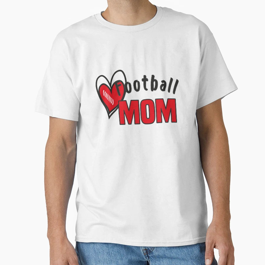 Football Mom Mom Life Football Game T-Shirt - Minimalist Print for Adults - T-Shirt, Sweatshirt, Hoodie