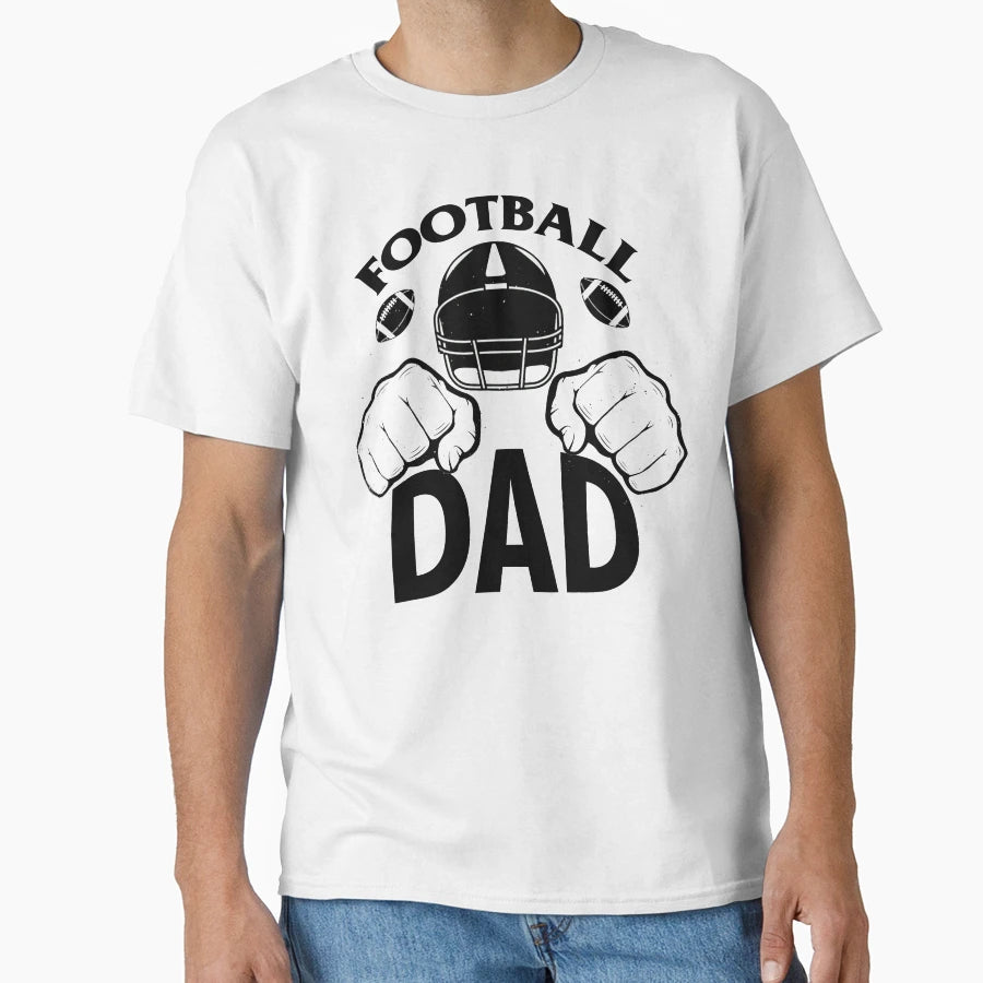 Football Dad Football Fathers Day Gift T-Shirt - Minimalist Print Men Women - T-Shirt, Sweatshirt, Hoodie