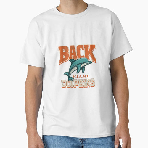 Back Miami Dolphins T-Shirt - Minimalist Print Men Women - T-Shirt, Sweatshirt, Hoodie