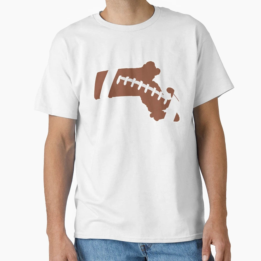 Football Massachusetts Fun Football T-Shirt - Aesthetic Graphic for Adults - T-Shirt, Sweatshirt, Hoodie