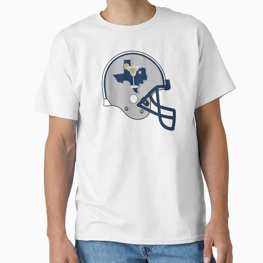 Dallas Margaritas Helmet Variant T-Shirt - Fun Novelty Design for Adults - T-Shirt, Sweatshirt, Hoodie