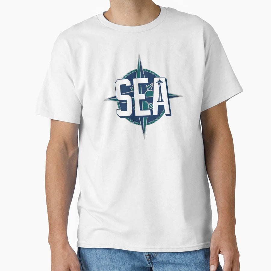 Seattle Compass T-Shirt - Fun Novelty Design Men Women - T-Shirt, Sweatshirt, Hoodie