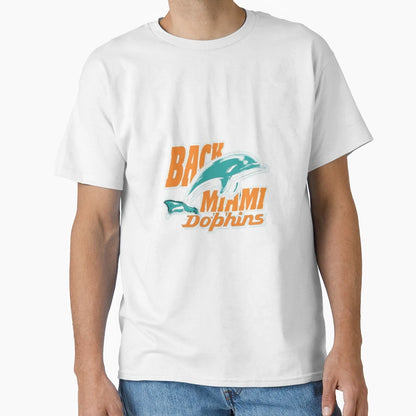Back Miami Dolphins T-Shirt - Custom Art Print Unisex - T-Shirt, Sweatshirt, Hoodie