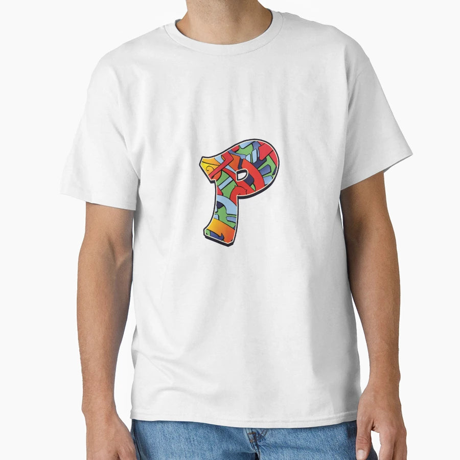 Letter P Color T-Shirt - Streetwear Style Men Women - T-Shirt, Sweatshirt, Hoodie