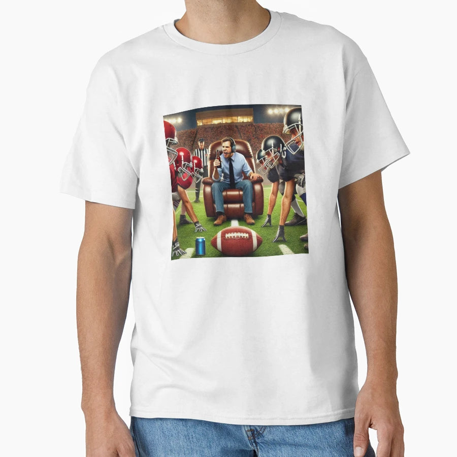 Armchair Quarterback T-Shirt - Custom Art Print Men Women - T-Shirt, Sweatshirt, Hoodie