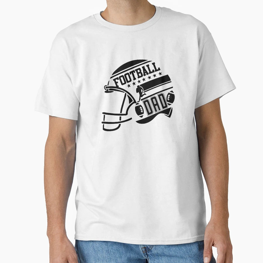 Football Dad Black T-Shirt - Trendy Graphic Unisex - T-Shirt, Sweatshirt, Hoodie