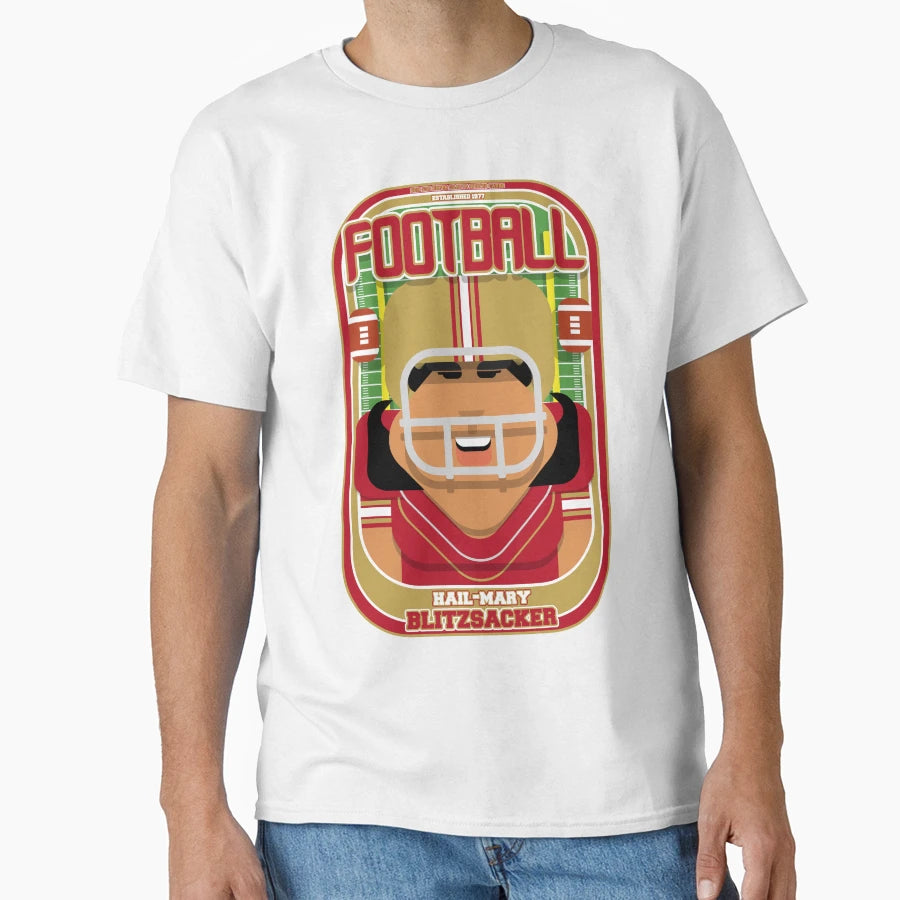 American Football Red And Gold Hail T-Shirt - Minimalist Print Men Women - T-Shirt, Sweatshirt, Hoodie