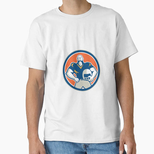 American Football Helmet Circle T-Shirt - Casual Everyday Wear Unisex - T-Shirt, Sweatshirt, Hoodie