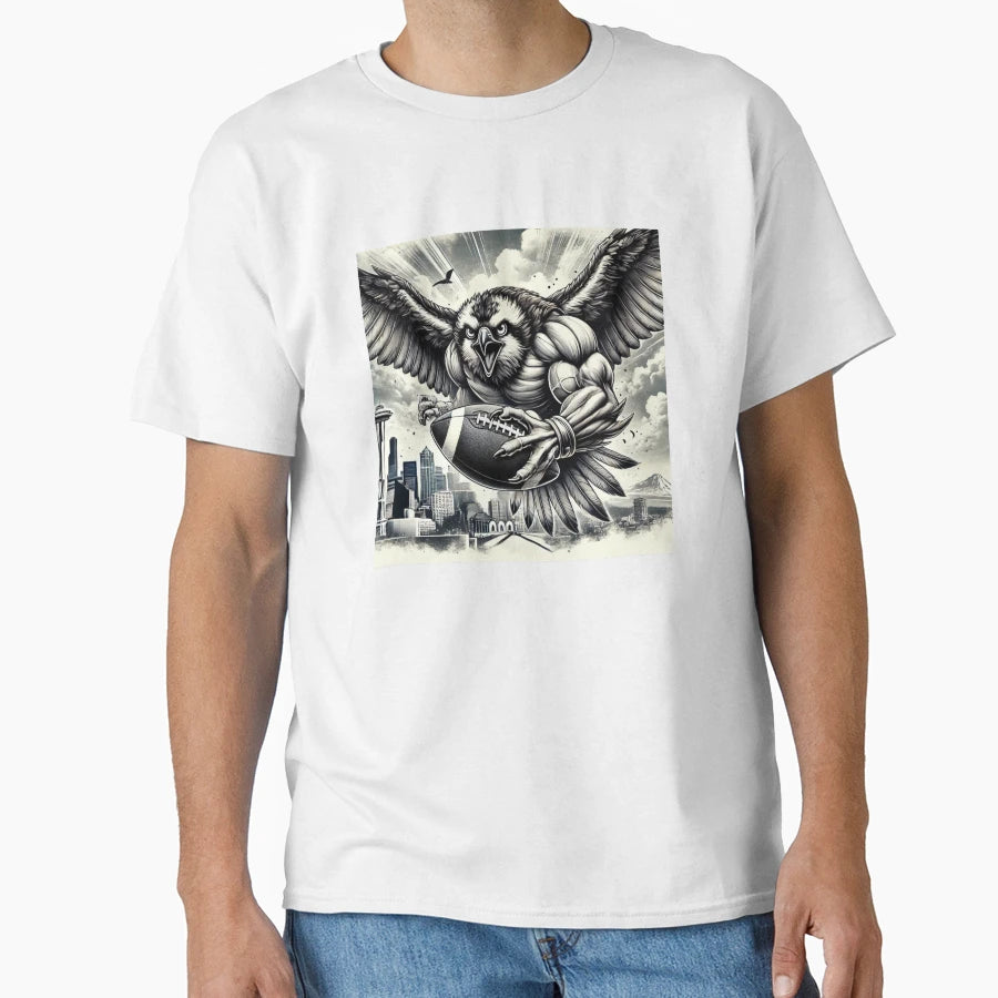 Seattle Football T-Shirt - Aesthetic Graphic for Adults - T-Shirt, Sweatshirt, Hoodie