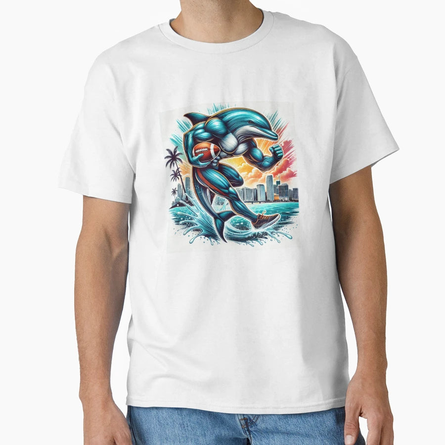 Miami Football T-Shirt - Custom Art Print Men Women - T-Shirt, Sweatshirt, Hoodie