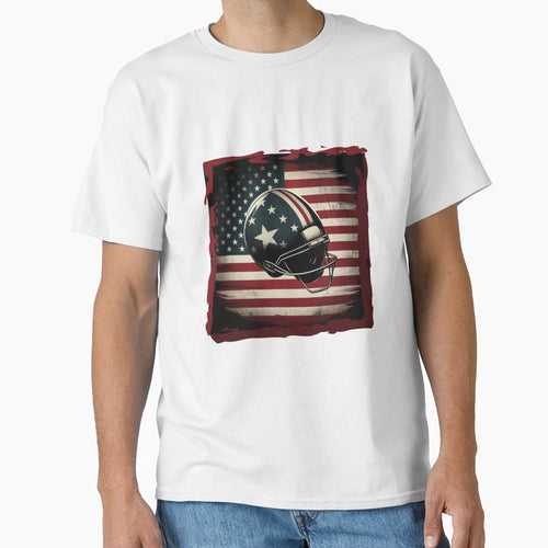 American Football Background American T-Shirt - Custom Art Print Unisex - T-Shirt, Sweatshirt, Hoodie