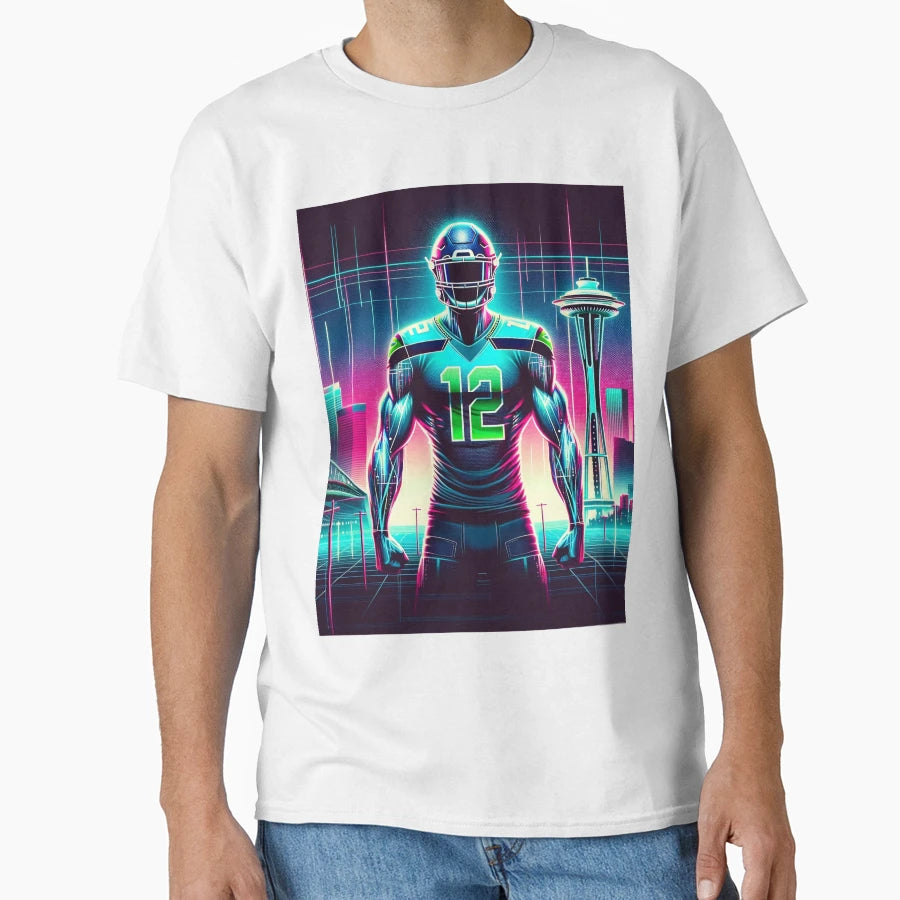 Synthwave Seattle T-Shirt - Casual Everyday Wear for Adults - T-Shirt, Sweatshirt, Hoodie