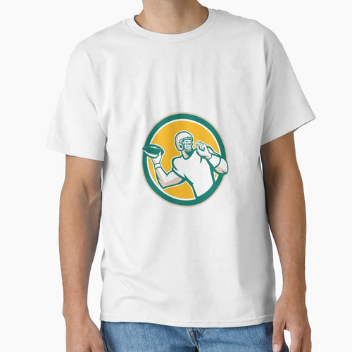 American Football Qb Throwing Circle T-Shirt - Graphic Print Unisex - T-Shirt, Sweatshirt, Hoodie