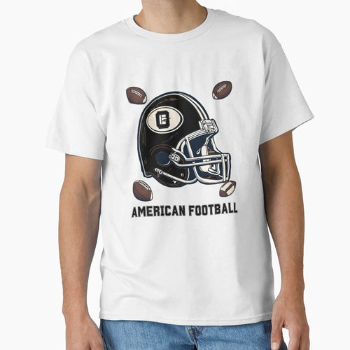 Copy American Football Illustration T-Shirt - Graphic Print Men Women - T-Shirt, Sweatshirt, Hoodie