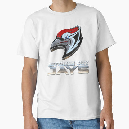 Jefferson City Jays Logo 3D Jeff T-Shirt - Casual Everyday Wear Men Women - T-Shirt, Sweatshirt, Hoodie
