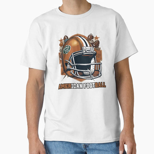American Football Illustration T-Shirt - Casual Everyday Wear for Adults - T-Shirt, Sweatshirt, Hoodie