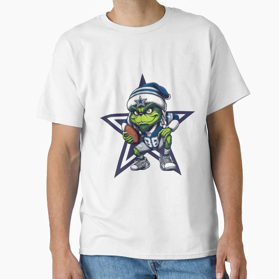 Dallas Cowboys Grinch Football Player T-Shirt - Trendy Graphic Unisex - T-Shirt, Sweatshirt, Hoodie