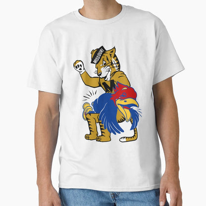 M U Tiger Vs K U Jayhawk Spanking T-Shirt - Aesthetic Graphic Men Women - T-Shirt, Sweatshirt, Hoodie