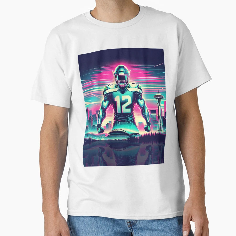 Synthwave Seattle T-Shirt - Novelty Apparel Unisex - T-Shirt, Sweatshirt, Hoodie
