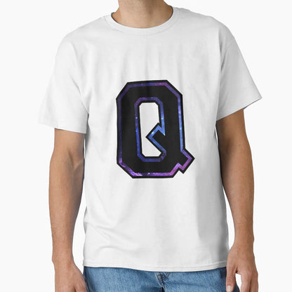 Q Varsity Letters T-Shirt - Aesthetic Graphic for Adults - T-Shirt, Sweatshirt, Hoodie