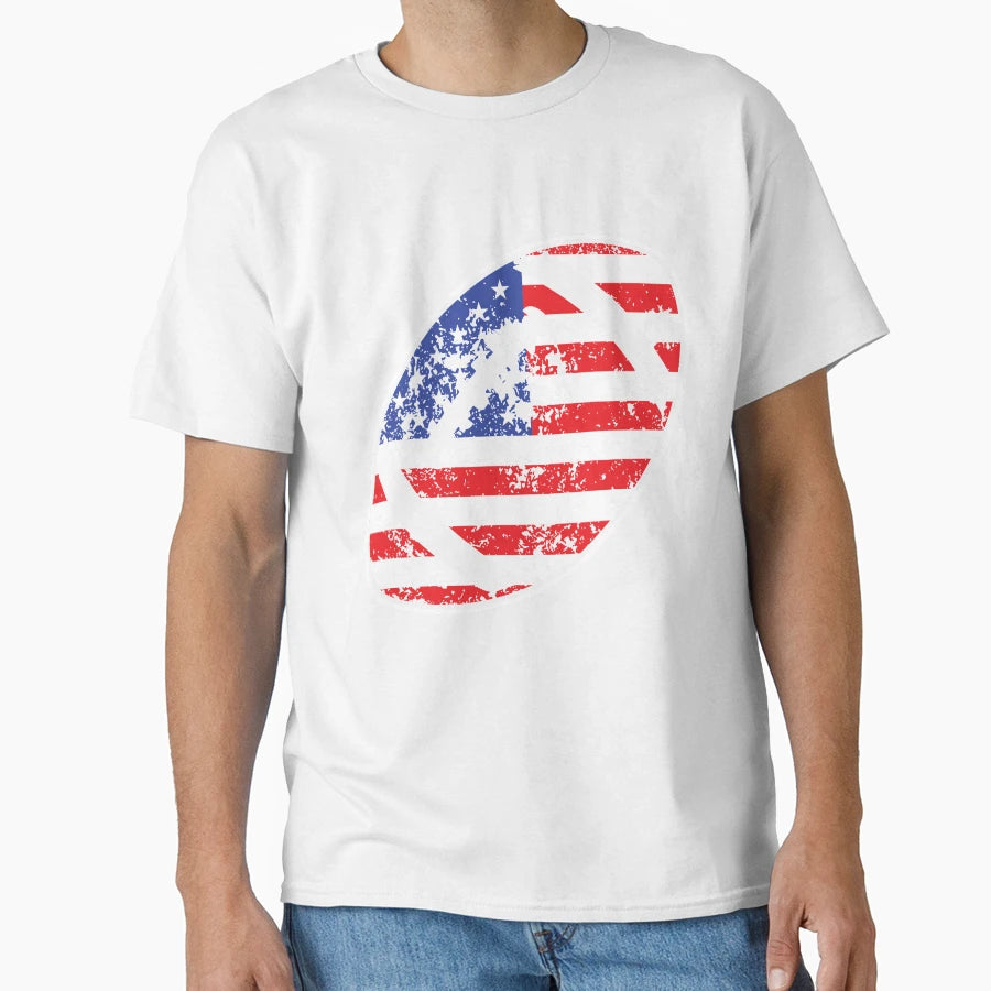 Football American Flag Independence Day T-Shirt - Minimalist Print Unisex - T-Shirt, Sweatshirt, Hoodie