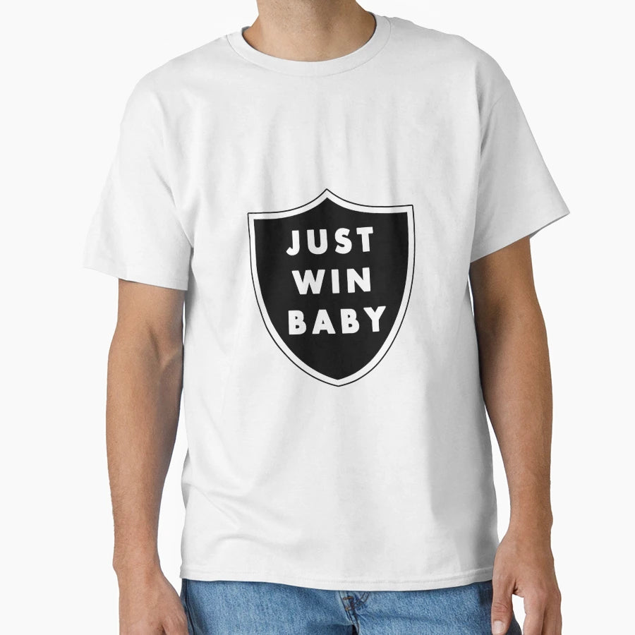 Just Win Shield T-Shirt - Fun Novelty Design for Adults - T-Shirt, Sweatshirt, Hoodie