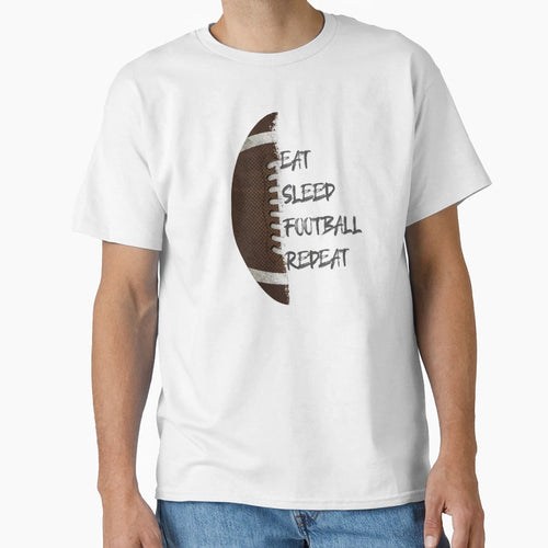 American Football Eat Sleep Football T-Shirt - Trendy Graphic Men Women - T-Shirt, Sweatshirt, Hoodie