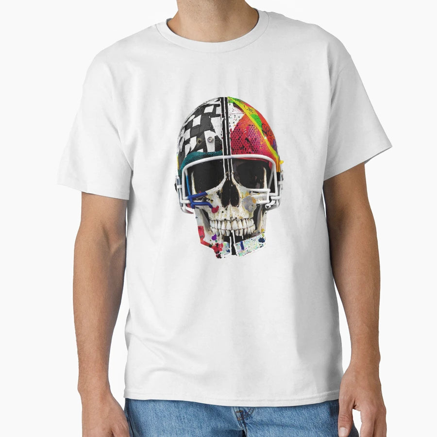 American Football Skull T-Shirt - Unique Graphic Men Women - T-Shirt, Sweatshirt, Hoodie
