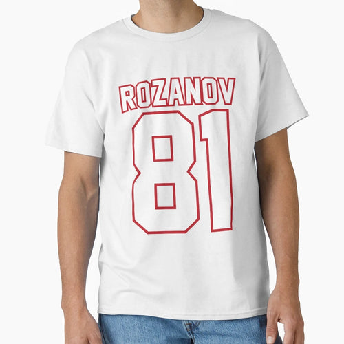 Ilya Rozanov 81 Hockey Jersey Back Heated T-Shirt - Novelty Apparel Unisex - T-Shirt, Sweatshirt, Hoodie