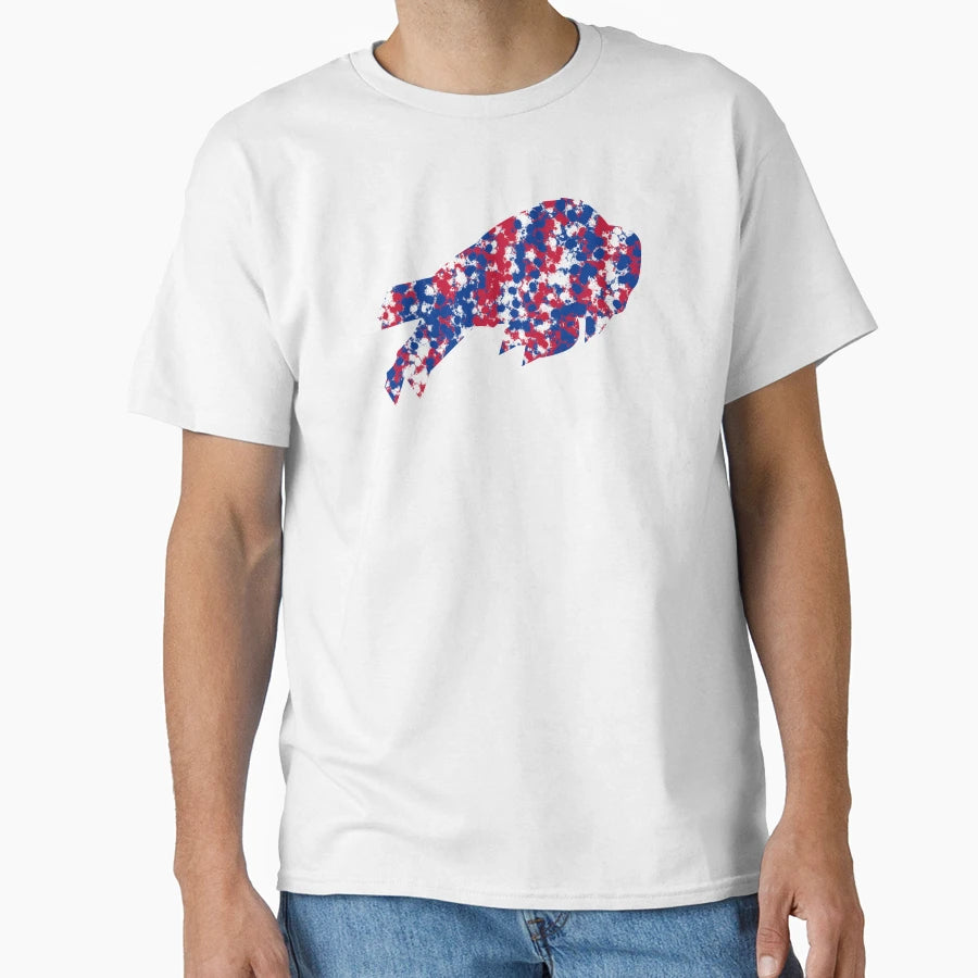 Bills Logo Paint Splatter T-Shirt - Streetwear Style for Adults - T-Shirt, Sweatshirt, Hoodie