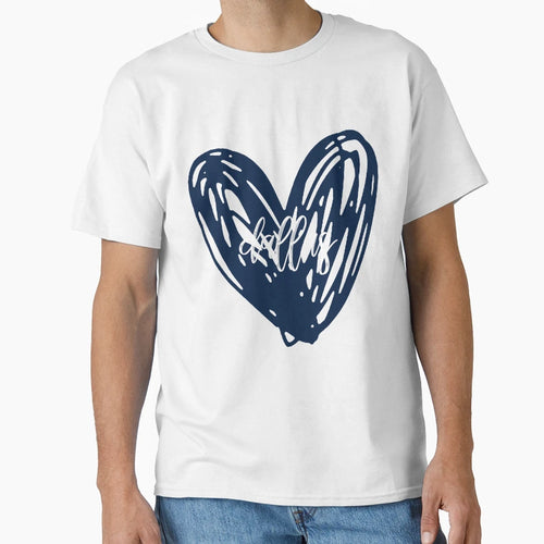 Dallas Cowboys Heart T-Shirt - Aesthetic Graphic Unisex - T-Shirt, Sweatshirt, Hoodie