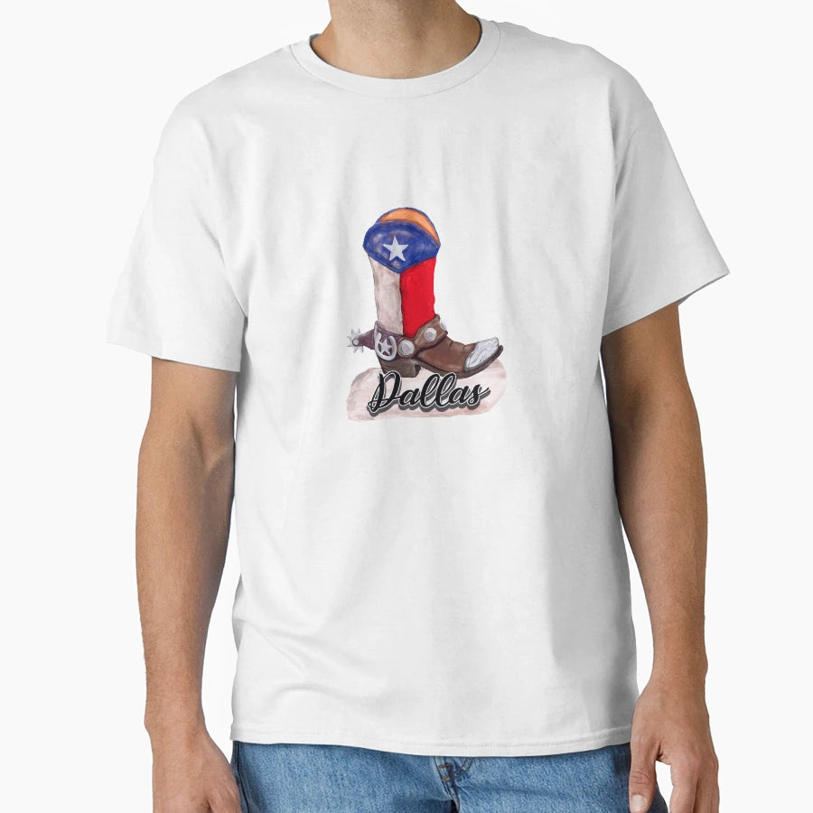 Dallas Texas Cowboy Boot T-Shirt - Casual Everyday Wear for Adults - T-Shirt, Sweatshirt, Hoodie