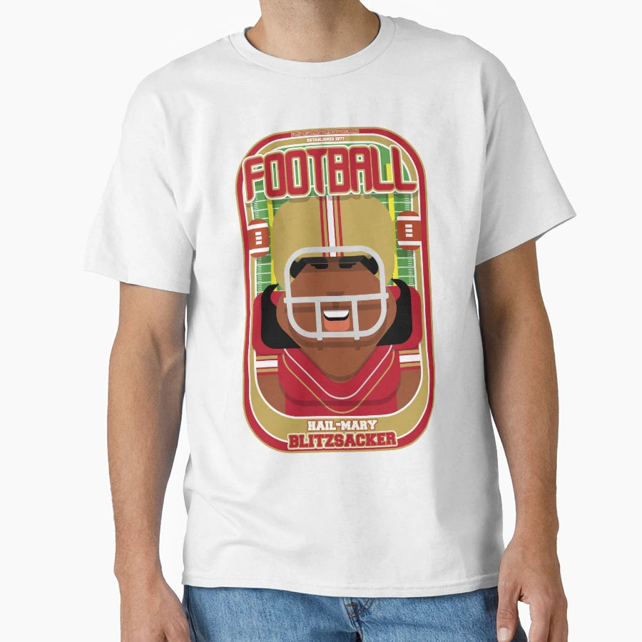 American Football Red And Gold T-Shirt - Casual Everyday Wear for Adults - T-Shirt, Sweatshirt, Hoodie