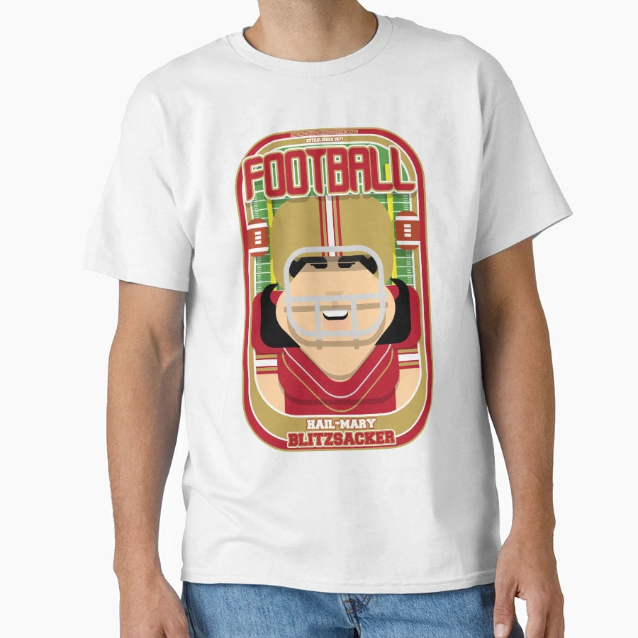 American Football Red And Gold Hail T-Shirt - Custom Art Print for Adults - T-Shirt, Sweatshirt, Hoodie