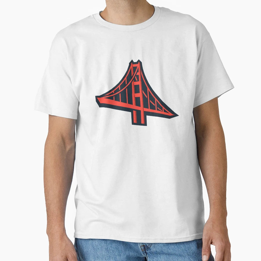 San Francisco Golden Gate Bridge Minimal T-Shirt - Custom Art Print Unisex - T-Shirt, Sweatshirt, Hoodie