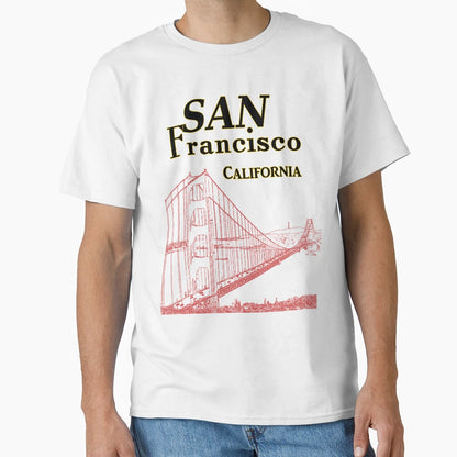 San Francisco California Golden T-Shirt - Casual Everyday Wear for Adults - T-Shirt, Sweatshirt, Hoodie