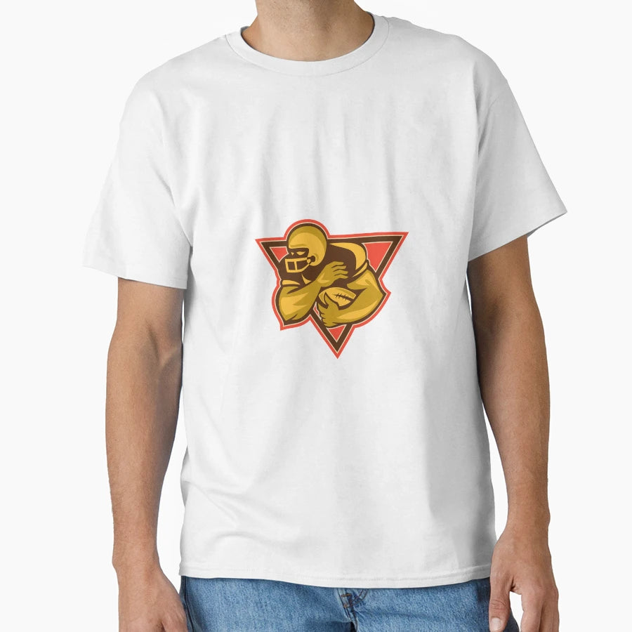 American Football Running Back Ball T-Shirt - Aesthetic Graphic Men Women - T-Shirt, Sweatshirt, Hoodie