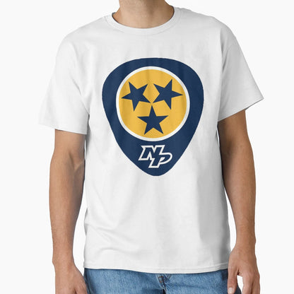 Nashville Predators Guitar Pick Tri Star T-Shirt - Graphic Print for Adults - T-Shirt, Sweatshirt, Hoodie