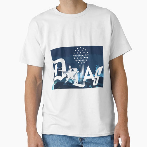 Dallas Logo Background Blue T-Shirt - Streetwear Style Unisex - T-Shirt, Sweatshirt, Hoodie