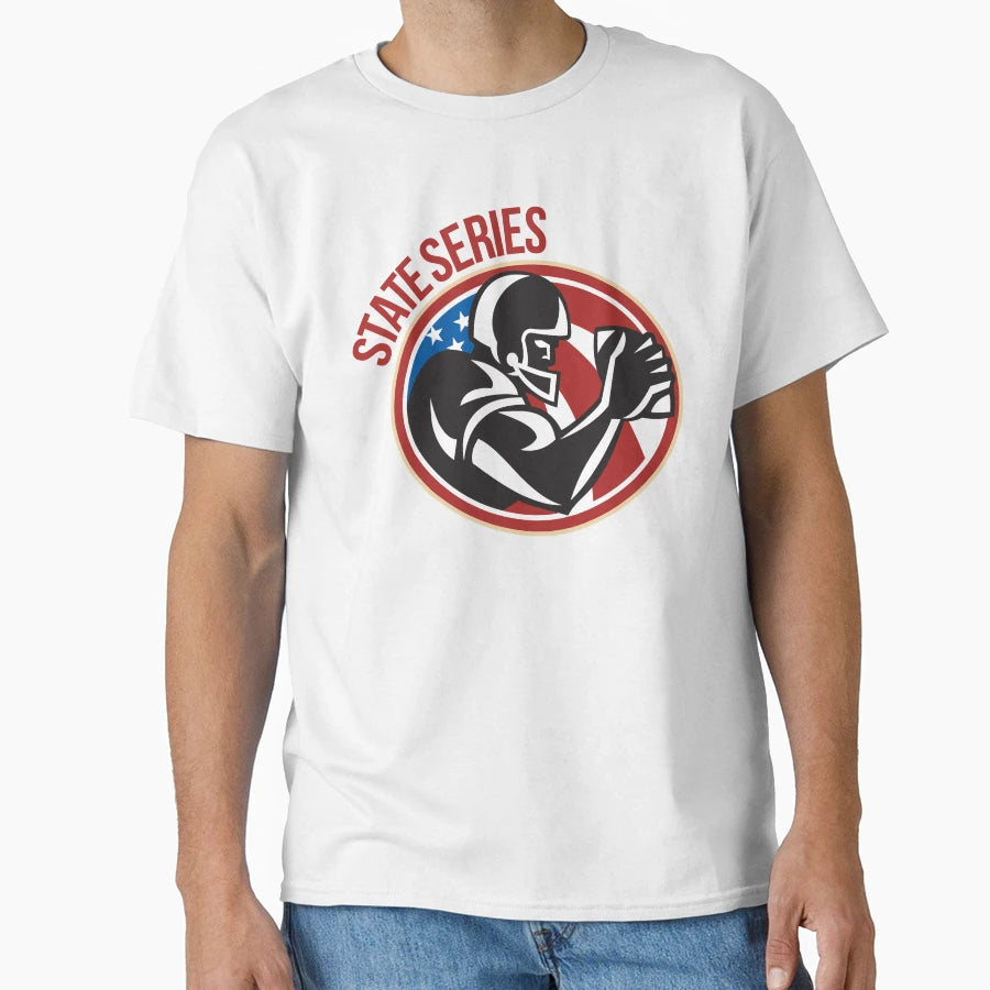 American Football State Series Ball T-Shirt - Aesthetic Graphic Unisex - T-Shirt, Sweatshirt, Hoodie